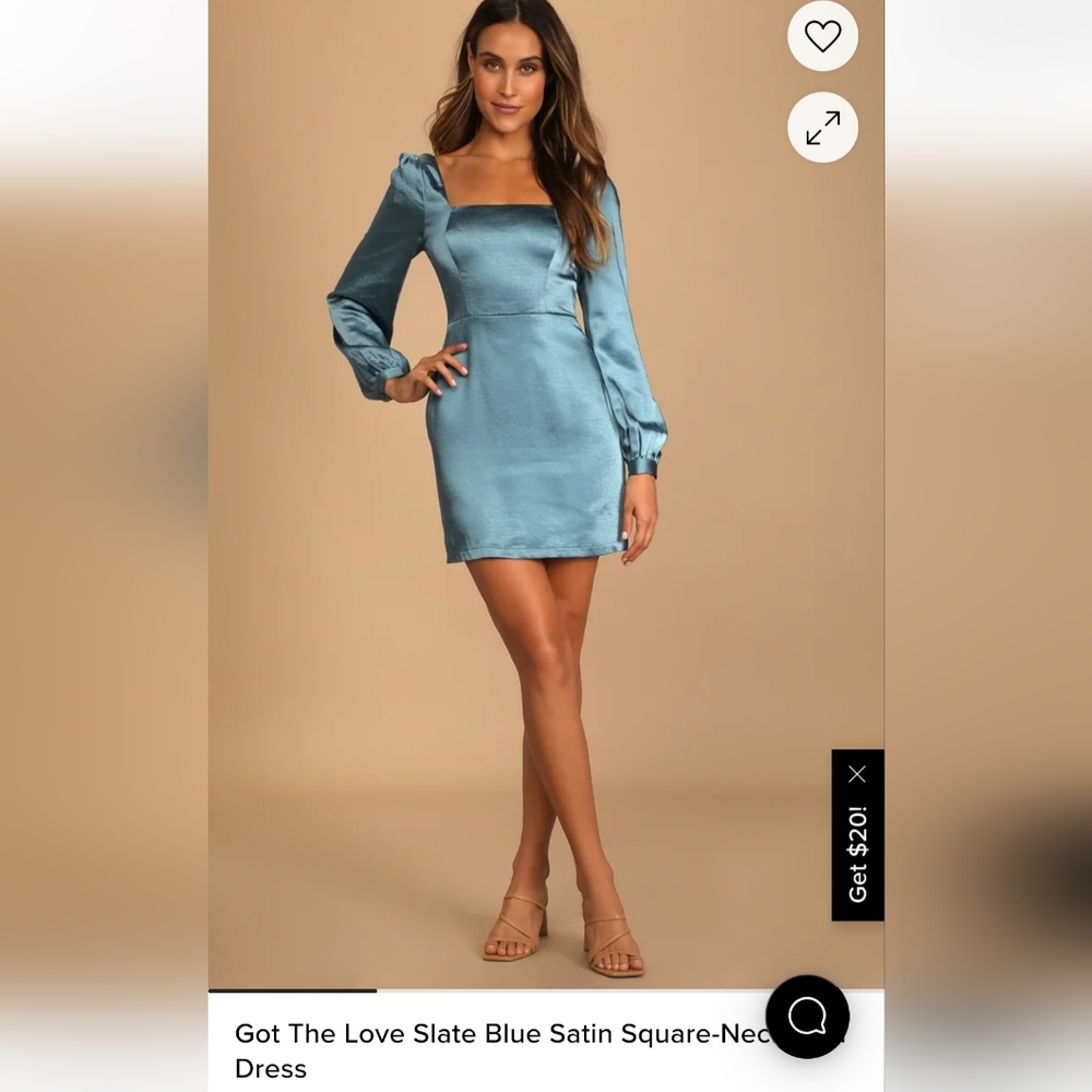Lulus Elegant Blue Satin Dress
